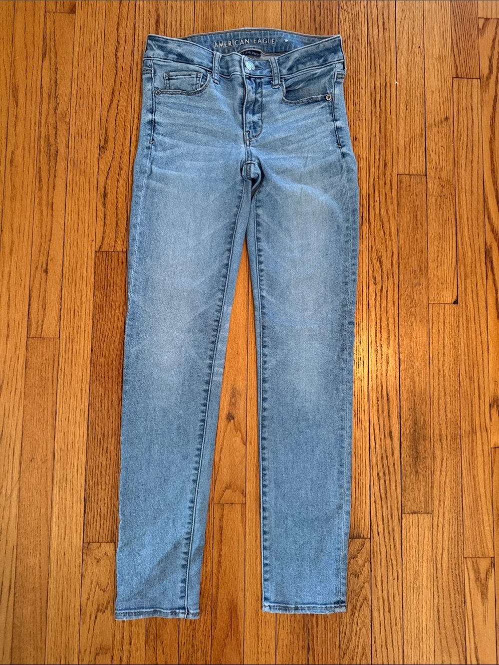 American Eagle Outfitters Mid Wash High Rise Skinny Jeans